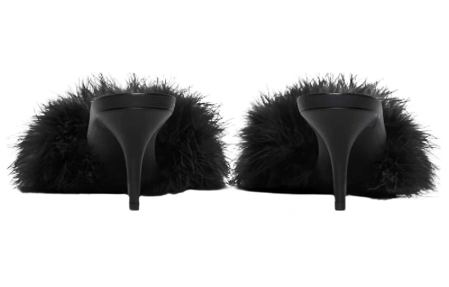 Purchase (Women) Balenciaga Boudoir 70mm Sandals 'Black Feathers' 787447W0WMQ1000