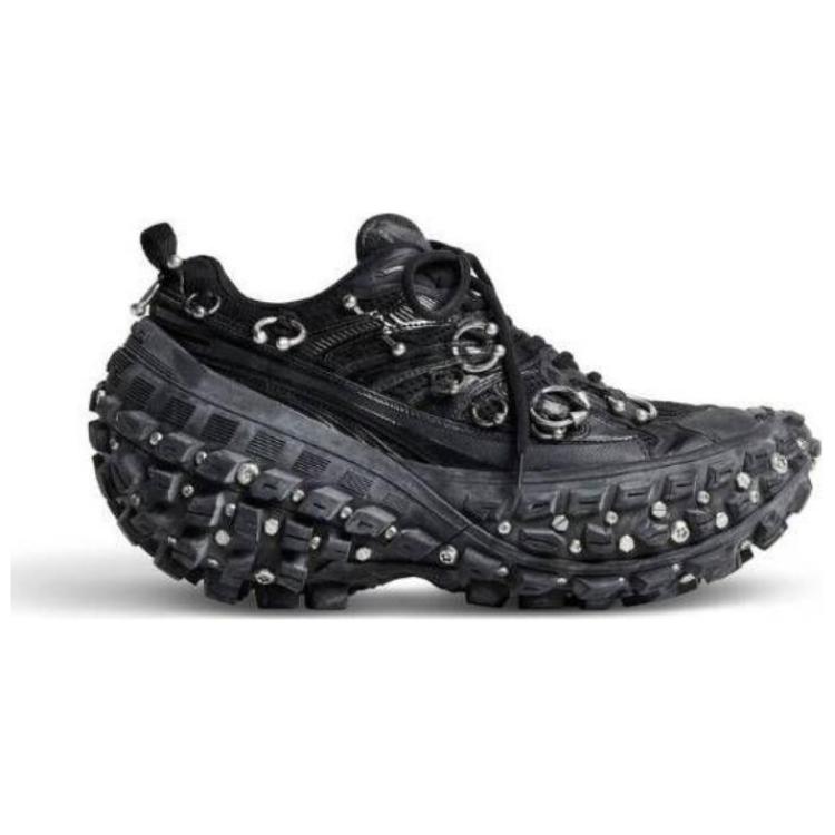 (W) Balenciaga Bouncer Screw Sneakers With Piercings Black 圖 2