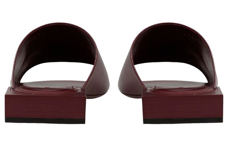 (W) Balenciaga Box Leather Flat Round Toe Slide 'Brown' 圖 4