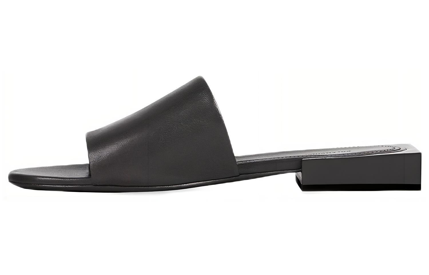 (Women) Balenciaga Box Mule Sandal Black 653796WA8FF1090