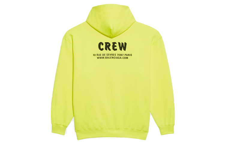 (Women) Balenciaga Bright Yellow Logo Print Oversized Hoodie 578135TIV757072 圖 3