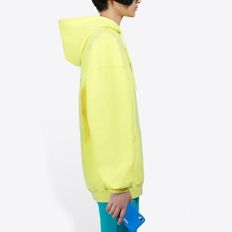 (Women) Balenciaga Bright Yellow Logo Print Oversized Hoodie 578135TIV757072 圖 6