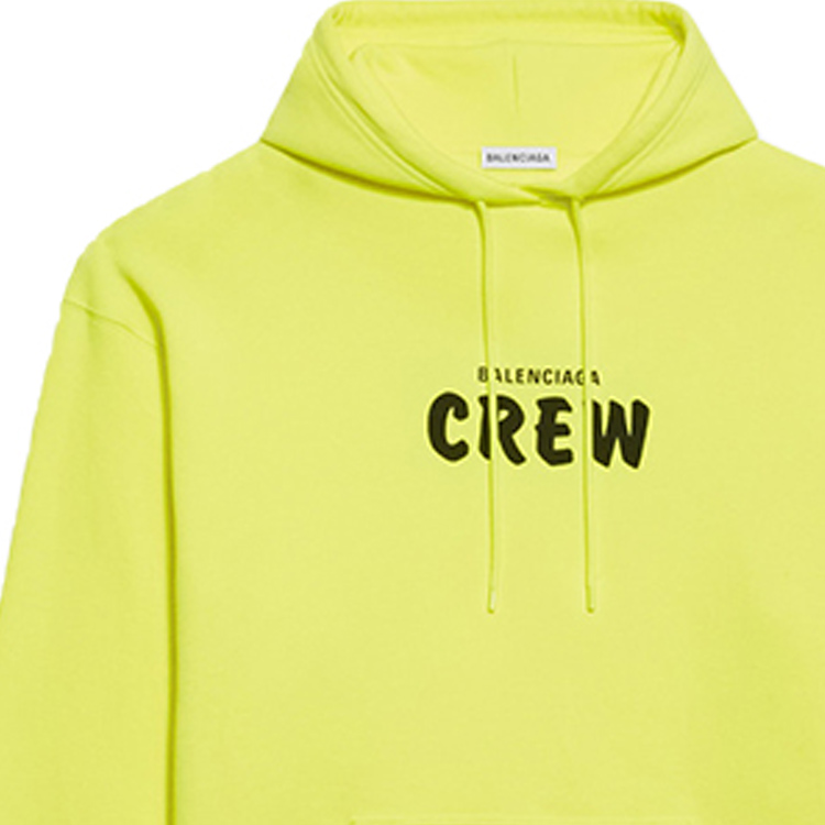 (Women) Balenciaga Bright Yellow Logo Print Oversized Hoodie 578135TIV757072 圖 7