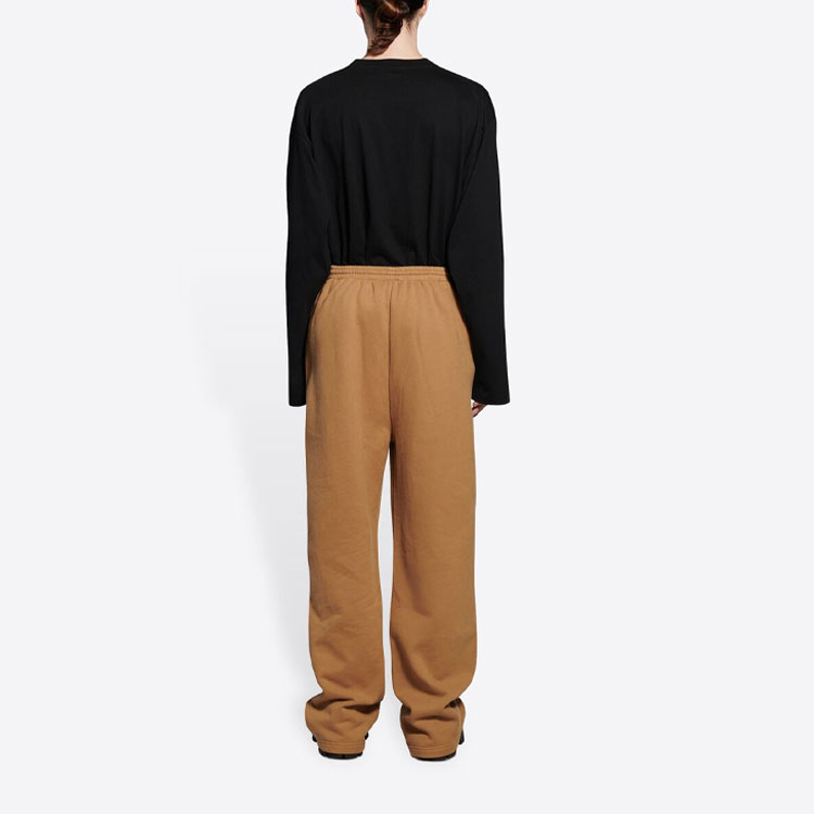 Purchase (W) Balenciaga Coklat Seluar Santai Potongan Lurus Pinggang Sederhana 674594TKVB59504