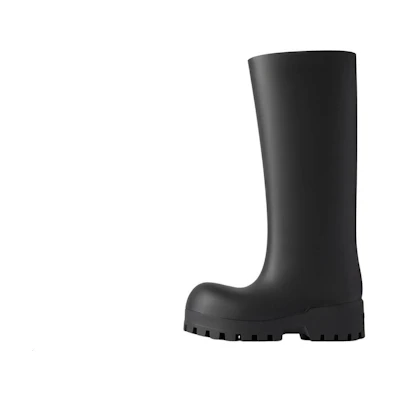 (W) Balenciaga Bulldozer Rainboots 'Black Rubber'