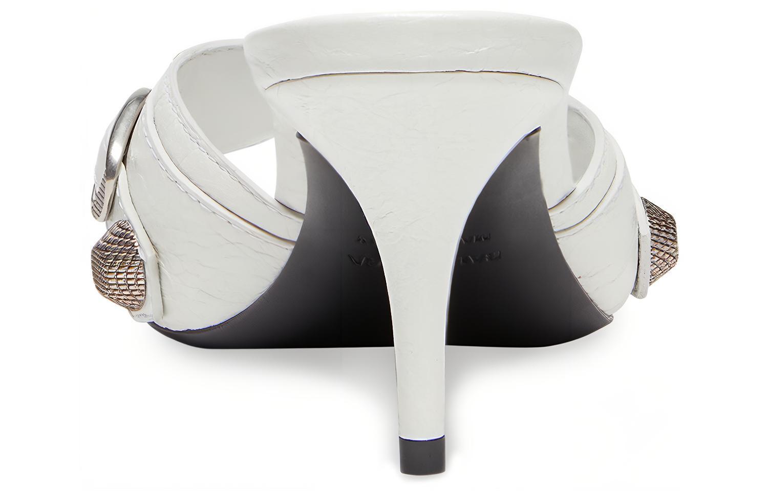 Details for (Women) Balenciaga Cagole 70 Sandal 'White Leather' 694347WAD4E9081