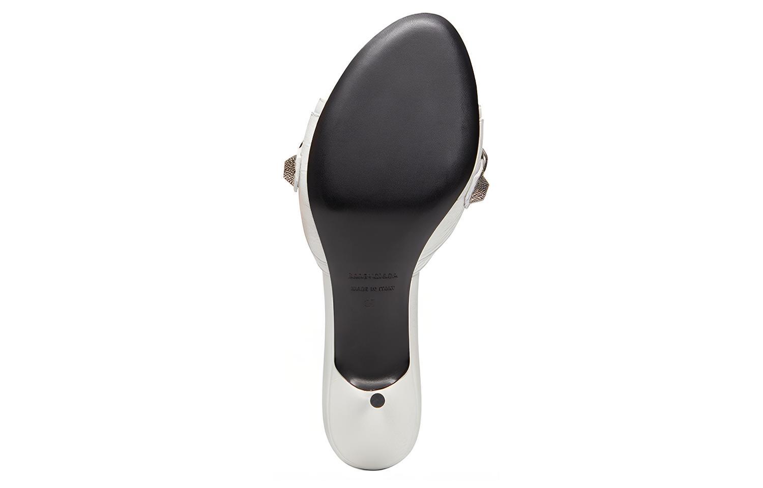 Sizing (Women) Balenciaga Cagole 70 Sandal 'White Leather' 694347WAD4E9081