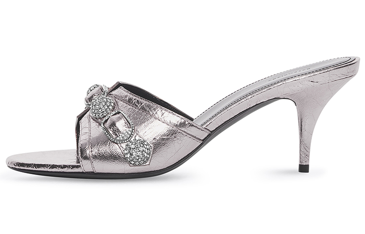 (Women) Balenciaga Cagole 70 Sandals 'Silver' 694347WBDK28081