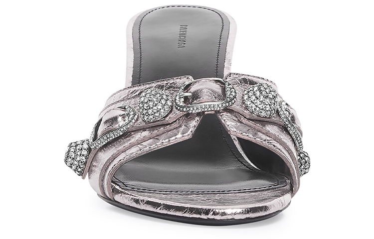 Lookbook (Women) Balenciaga Cagole 70 Sandals 'Silver' 694347WBDK28081