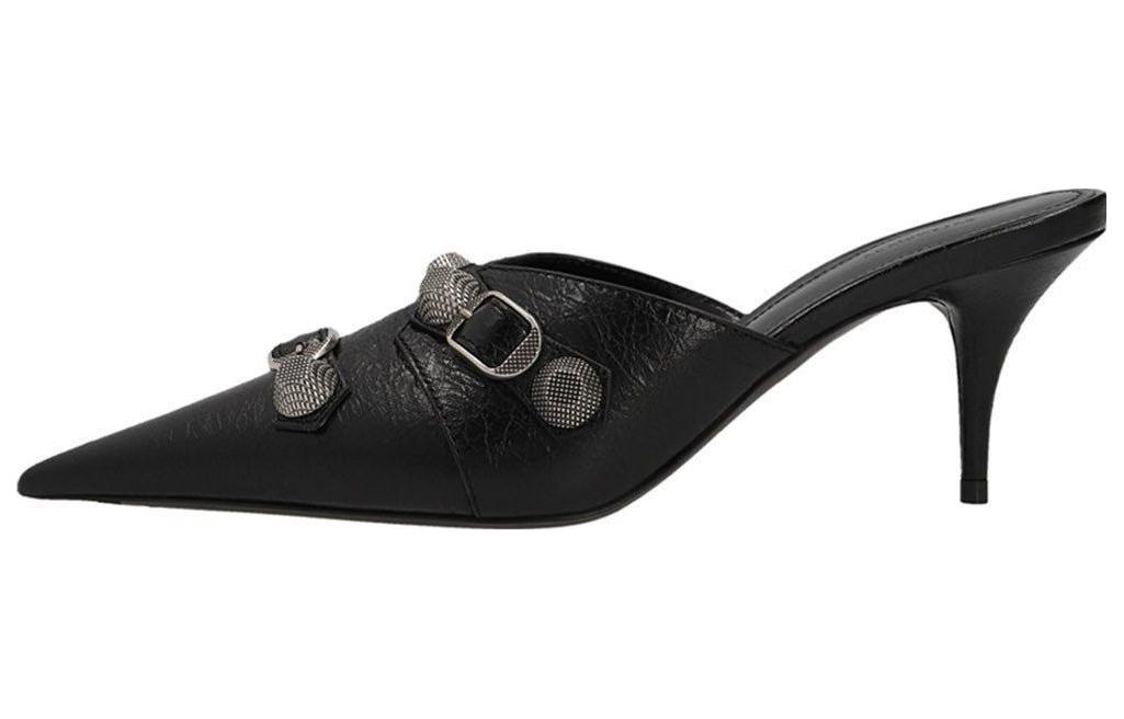 (Women) Balenciaga Cagole 80mm mules 'Black' 714253WAD4E1081