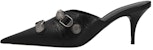 (W) Balenciaga Cagole 80mm Mules 'Hitam' 714253WAD4E1081