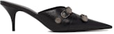 (W) Balenciaga Cagole 80mm Mules 'Hitam' 714253WAD4E1081