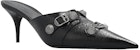 (W) Balenciaga Cagole 80mm Mules 'Hitam' 714253WAD4E1081