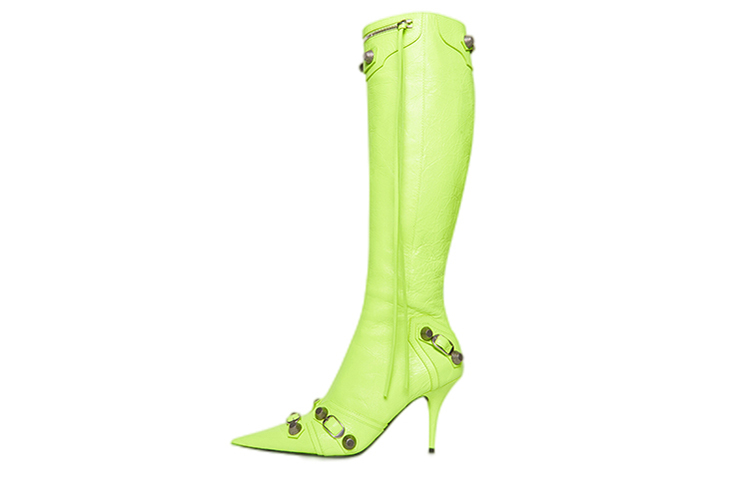 (Women) Balenciaga Cagole 90mm Boot 'Neon Yellow'  694395-WAD4E-7381