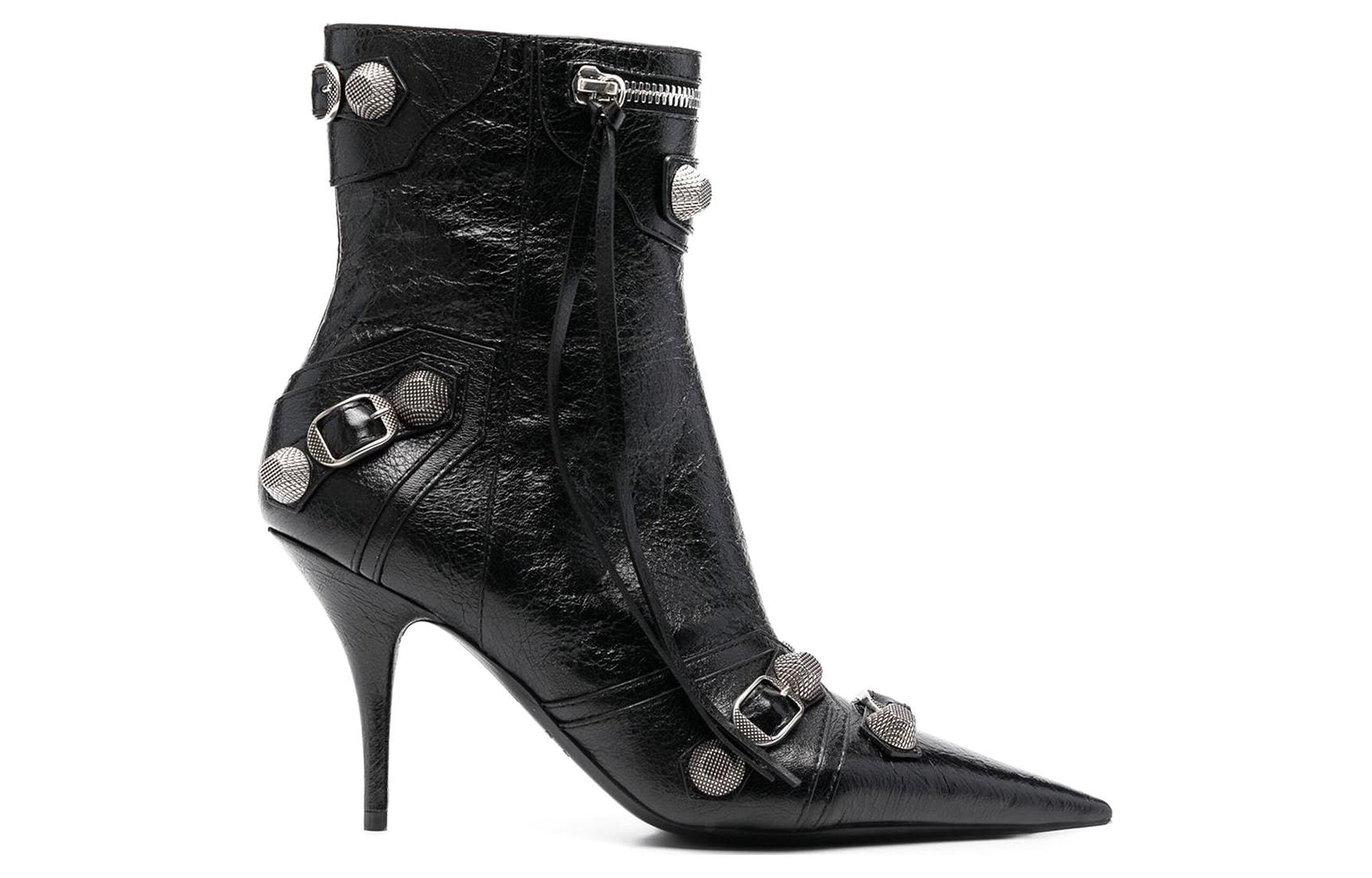 Order (W) Botines Balenciaga Cagole 90mm 'Negro Arena de Piel de Cordero' 694379WAD4E1081