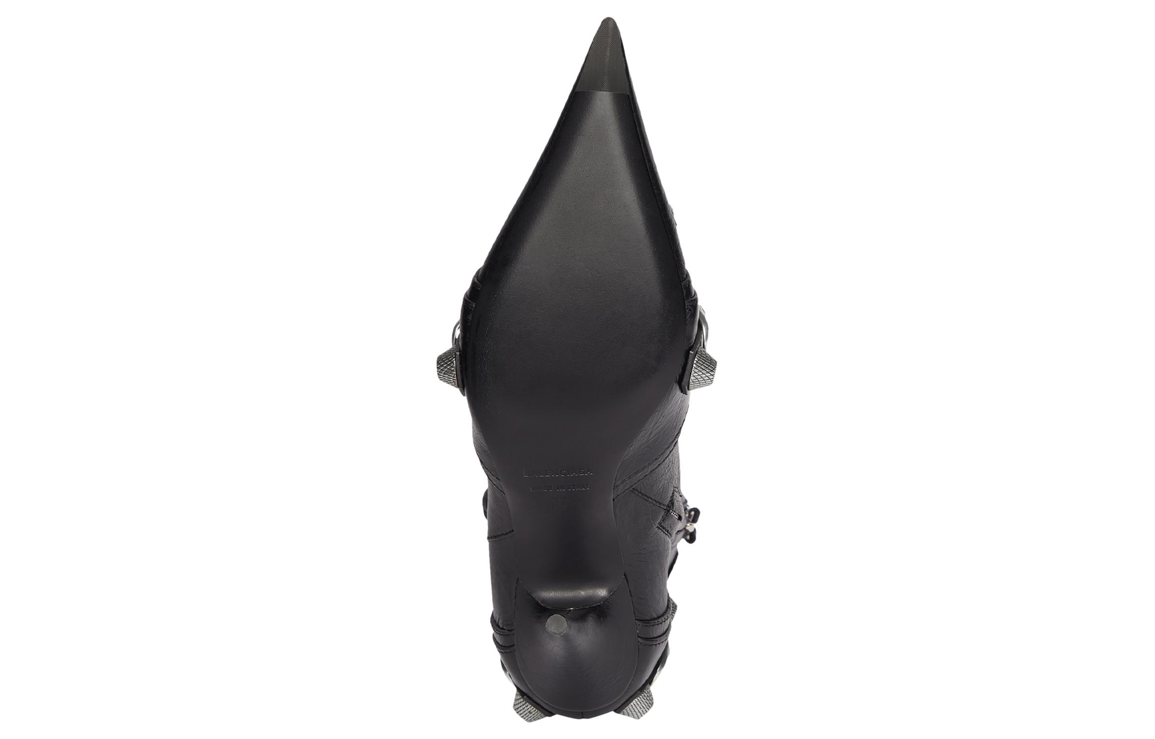 Details for (W) Botines Balenciaga Cagole 90mm 'Negro Arena de Piel de Cordero' 694379WAD4E1081