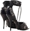 Shop (W) Balenciaga Cagole 'Sandal Kulit Bergesper Berstud Hitam' 743057WAD4E1081