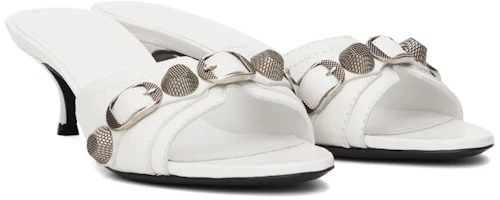 Lookbook (Women) Balenciaga Cagole 'White Goat Leather High-Heel Sandal' 694350WAD4E9081
