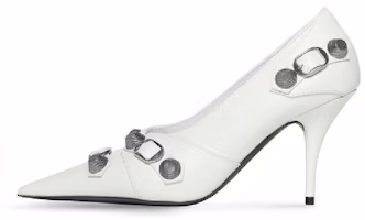 (Women) Balenciaga Cagole 'White Studded Sharp-Toe High Heels' 714252WAD4E9081 (Women) Balenciaga Cagole 'White Studded Sharp-Toe High Heels' 714252WAD4E9081