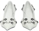 Shop (W) Balenciaga Cagole 'Kasut Tumit Tinggi Stud Putih Tirus' 714252WAD4E9081