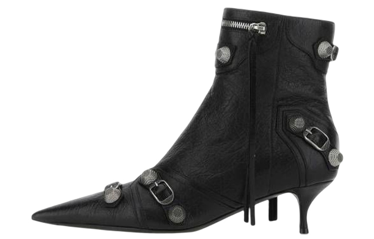 (Women) Balenciaga Cagole Ankle Boot 'Black' 714250WAD4E1081