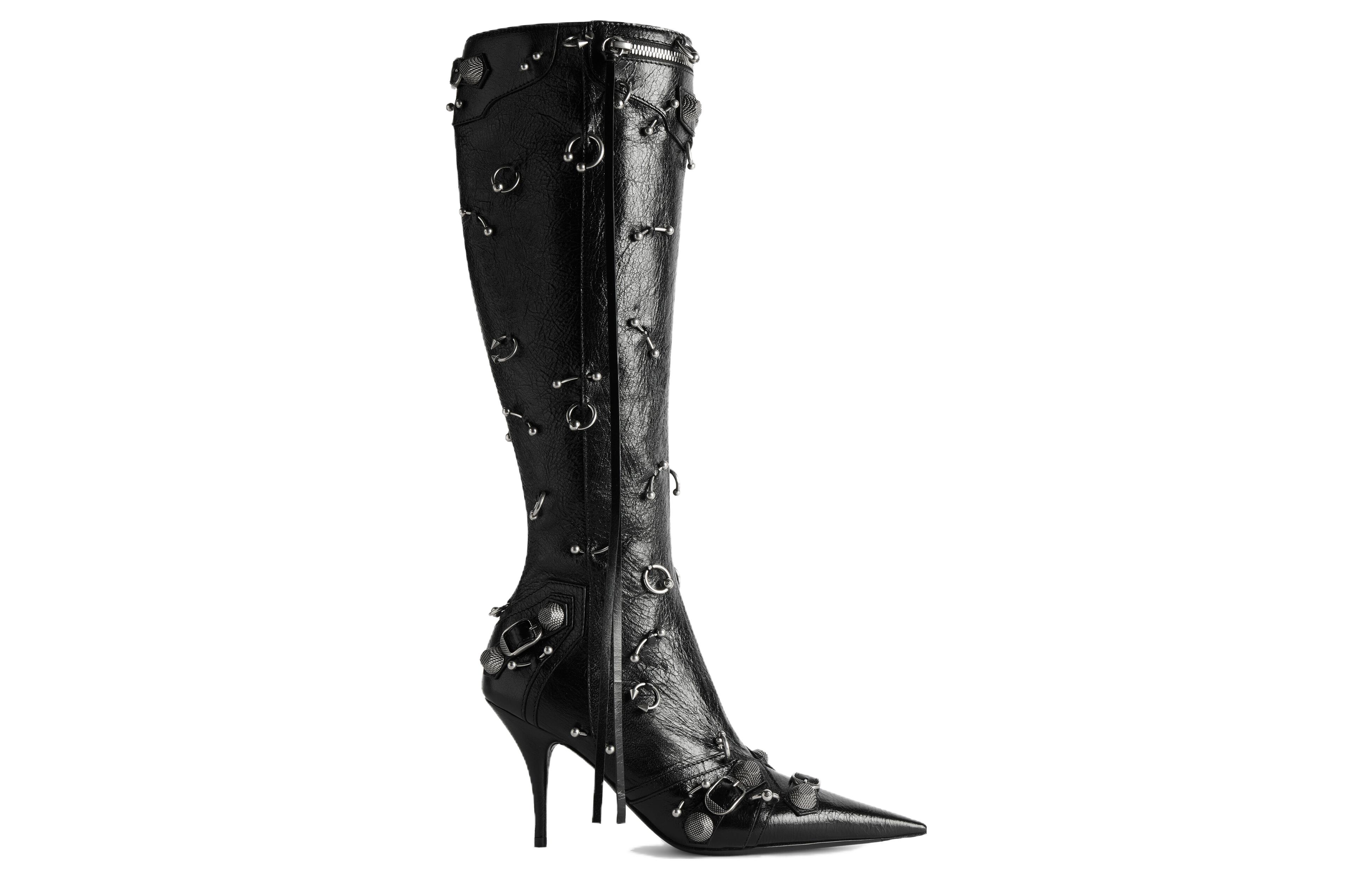 Order (W) Balenciaga Cagole Stiefelette ''Schwarz Leder Spitz Zehen'' 763224WAD4P1081