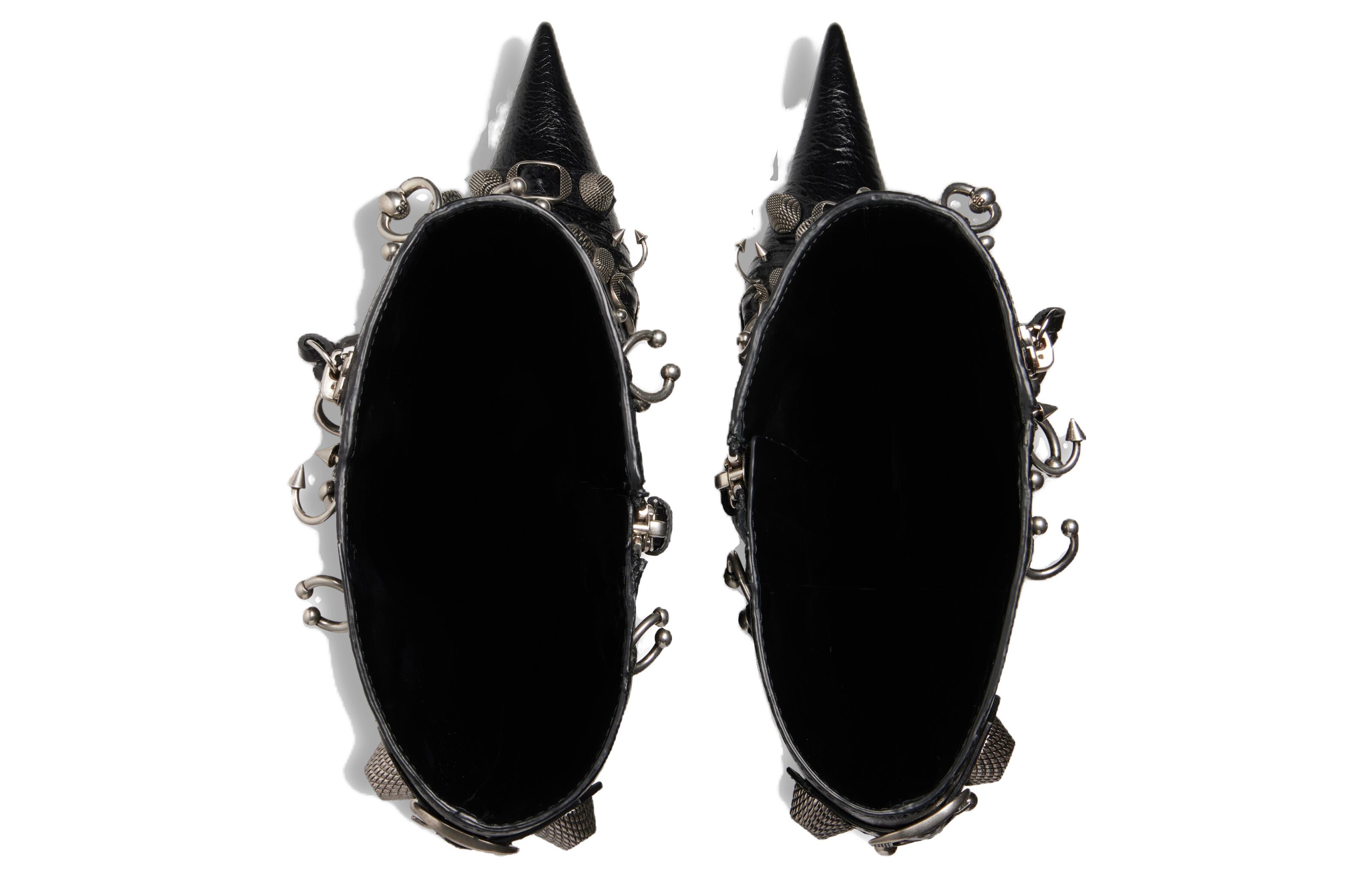 Details for (W) Balenciaga Cagole Stiefelette ''Schwarz Leder Spitz Zehen'' 763224WAD4P1081