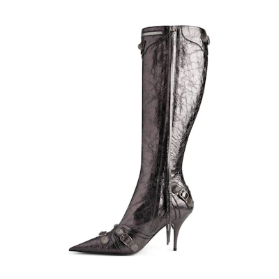 (W) Balenciaga Cagole Ankle Boot 'Silver Grey'
