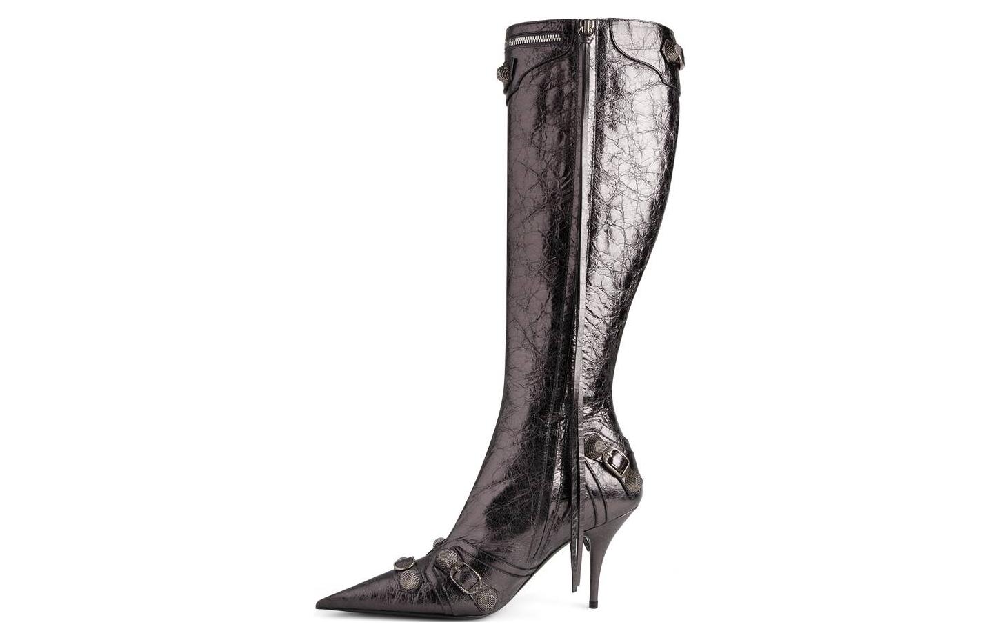(Women) Balenciaga Cagole Ankle Boot 'Silver Grey' 694395WBDK38110