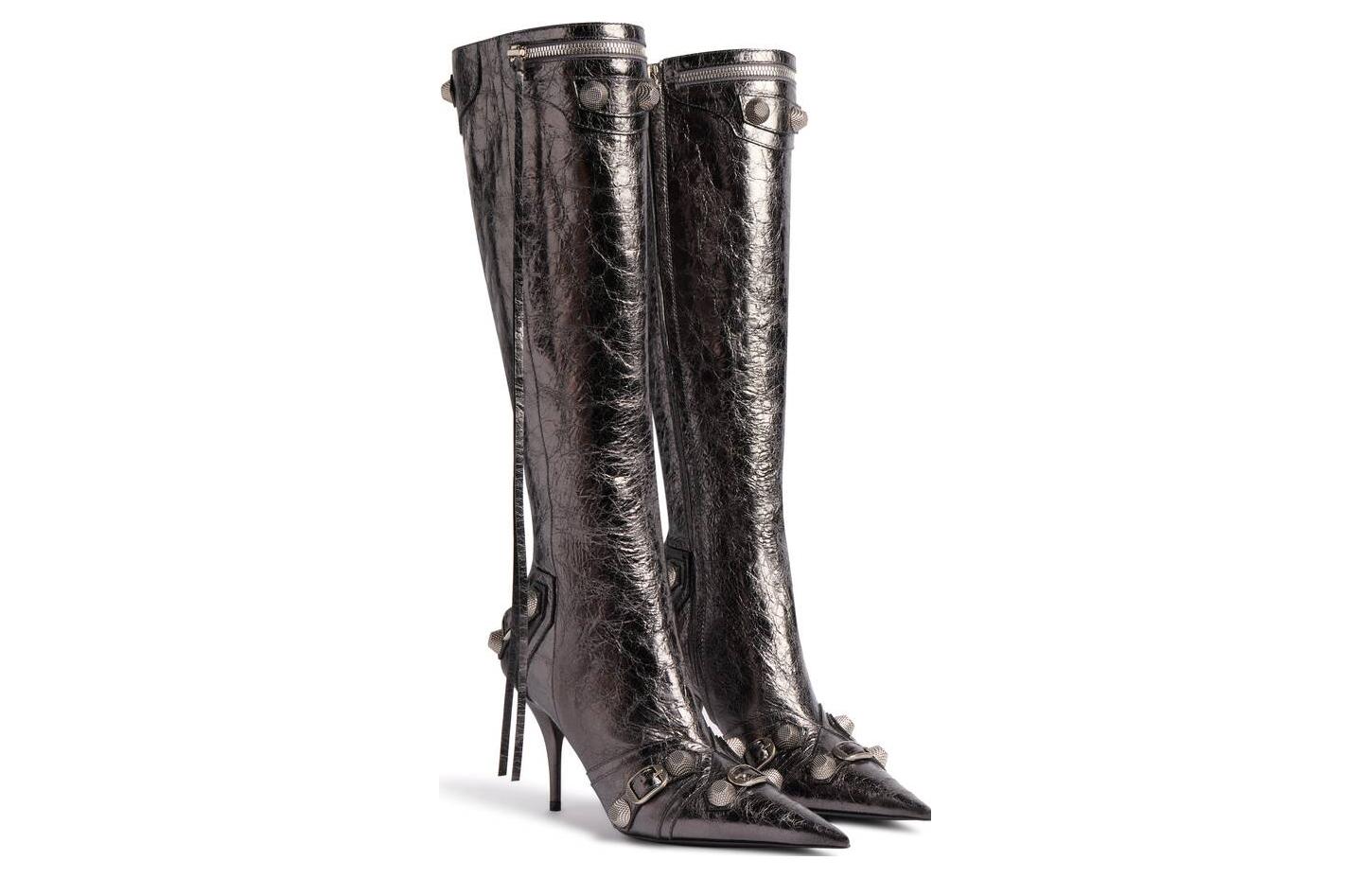 Order (W) Balenciaga Cagole Ankle Boot 'Perak Abu-Abu' 694395WBDK38110