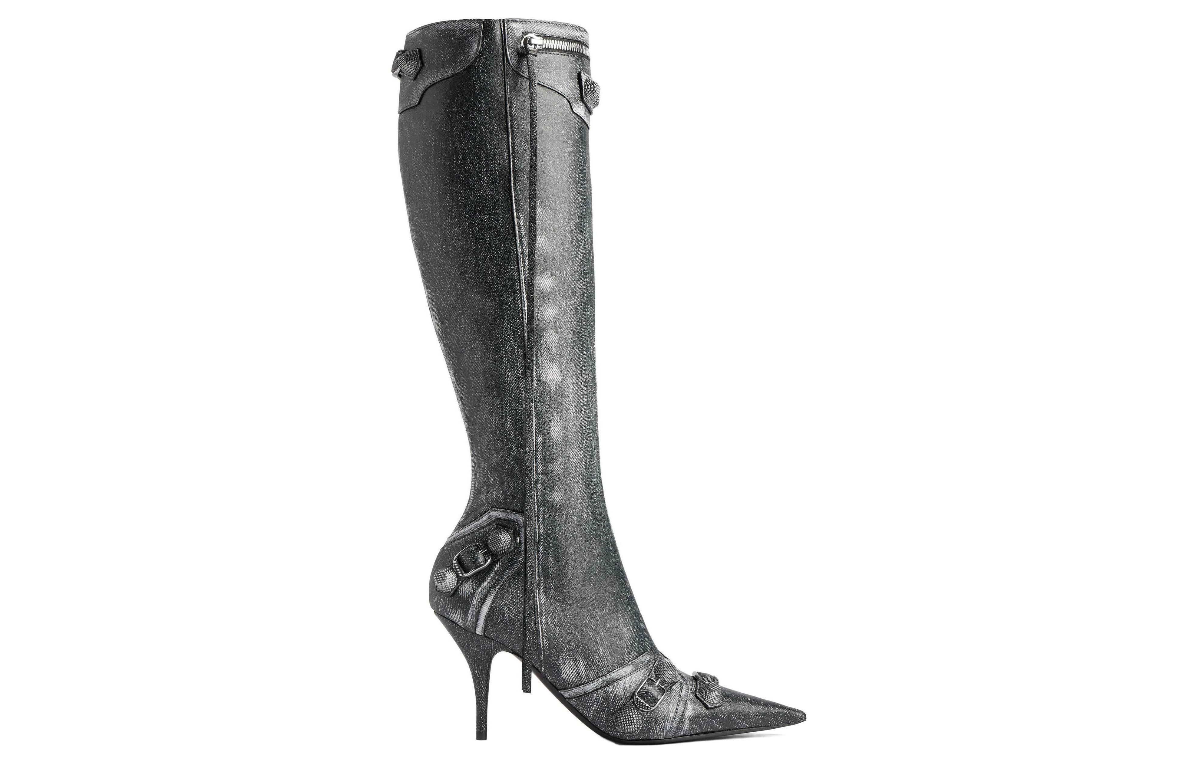 Order (W) Bota Balenciaga Cagole 'Cuero Negro' 771231WBMA21090