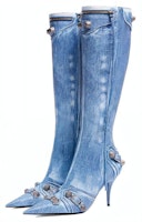 (Women) Balenciaga Cagole Boot 'Blue Leather' 771231WBMA24090 (Women) Balenciaga Cagole Boot 'Blue Leather' 771231WBMA24090