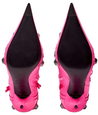 (Women) Balenciaga Cagole Boot 'Distressed Studs Pink' 694395WAD4E5800 Details for (Women) Balenciaga Cagole Boot 'Distressed Studs Pink' 694395WAD4E5800