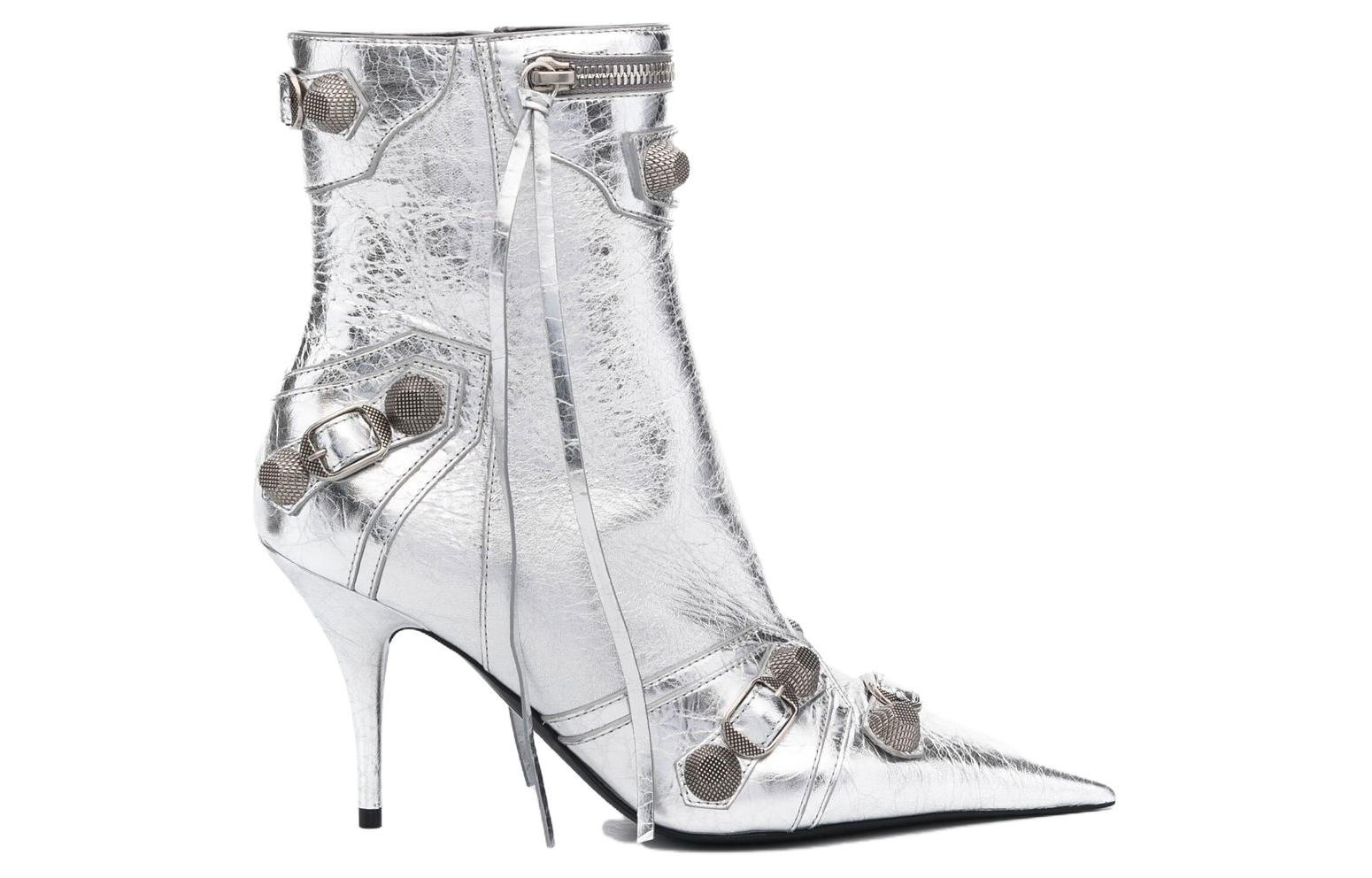 Order (W) Bota Balenciaga Cagole 'Plata Metálica' 694379WBDK38018
