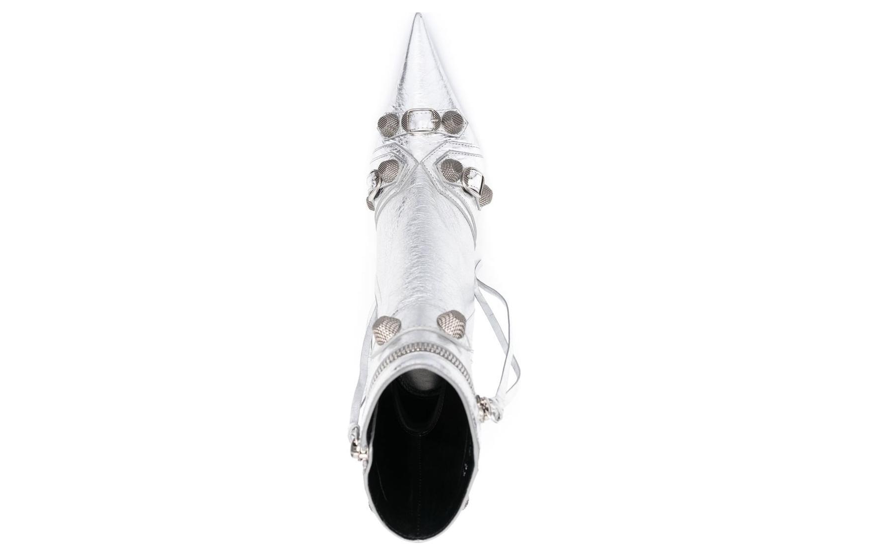 Purchase (W) Bota Balenciaga Cagole 'Plata Metálica' 694379WBDK38018