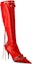 Lookbook (Women) Balenciaga Cagole Boot 'Red Leather Pointed-Toe' 694395WAD4E6081