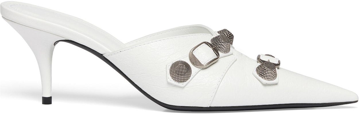 (Women) Balenciaga Cagole Heeled Mules 'White Lambskin' 714253WAD4E9081 Order (Women) Balenciaga Cagole Heeled Mules 'White Lambskin' 714253WAD4E9081