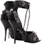Shop (W) Balenciaga Cagole Leren Sandalen ''Zwart Zilver'' 743057WAD4E1081
