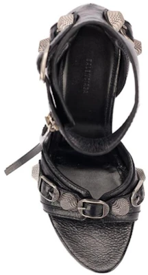 (W) Balenciaga Cagole Leren Sandalen ''Zwart Zilver'' 743057WAD4E1081 Purchase (W) Balenciaga Cagole Leren Sandalen ''Zwart Zilver'' 743057WAD4E1081