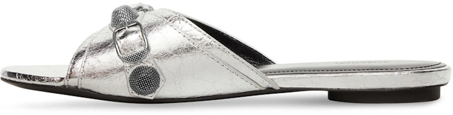 (W) Balenciaga Cagole Sandalias Metálicas 'Plata Negra' 694342WBDK38018 Buy (W) Balenciaga Cagole Sandalias Metálicas 'Plata Negra' 694342WBDK38018