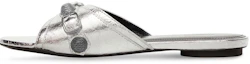 Buy (W) Balenciaga Cagole Sandalias Metálicas 'Plata Negra' 694342WBDK38018