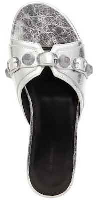(W) Balenciaga Cagole Sandalias Metálicas 'Plata Negra' 694342WBDK38018 Lookbook (W) Balenciaga Cagole Sandalias Metálicas 'Plata Negra' 694342WBDK38018