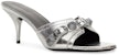(W) Sandal Balenciaga Cagole 'Perak Metalik' 694347WBDK38018