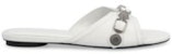 (W) Balenciaga Cagole Sandal 'White Arena Lambskin' Kulit Domba Putih 694342WAD4E9081