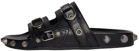 (Women) Balenciaga Cagole Sandals Black 693956WAD4E1081 (Women) Balenciaga Cagole Sandals Black 693956WAD4E1081