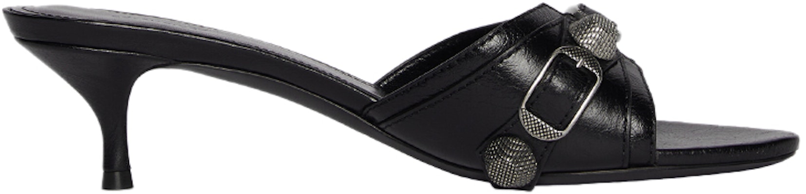 (Women) Balenciaga Cagole 50mm Sandals 'Black Arena Lambskin' 694350WAD4E1081 Order (Women) Balenciaga Cagole 50mm Sandals 'Black Arena Lambskin' 694350WAD4E1081