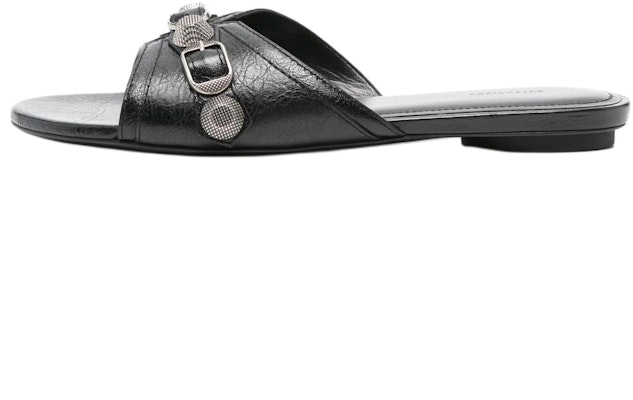 (Women) Balenciaga Cagole Slide 'Black Leather' 746568WAD4E1081 Buy (Women) Balenciaga Cagole Slide 'Black Leather' 746568WAD4E1081