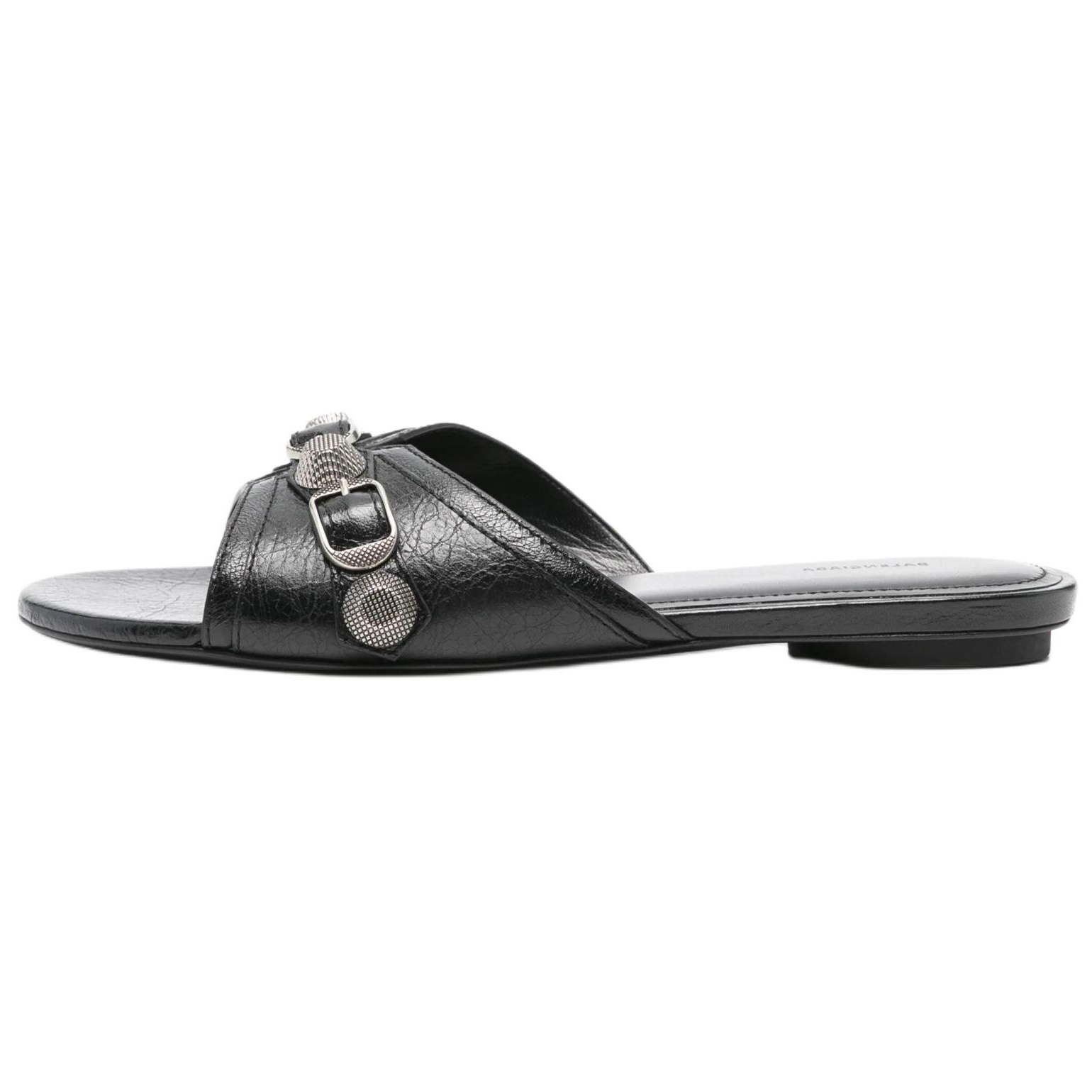 (Women) Balenciaga Cagole Slide 'Black Leather' 746568WAD4E1081