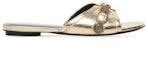 Order (W) Balenciaga Cagole Slide 'Emas Metalik' 694342WBDK18080