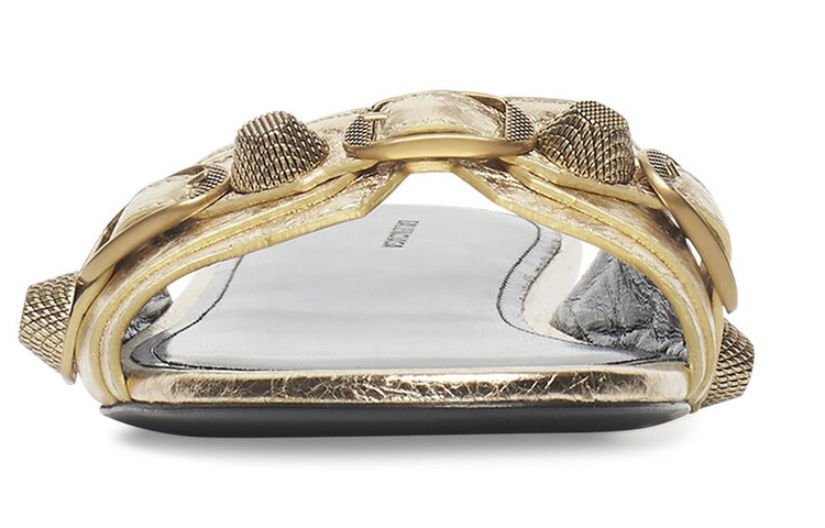 Shop (W) Balenciaga Cagole Slide 'Oro Metálico' 694342WBDK18080